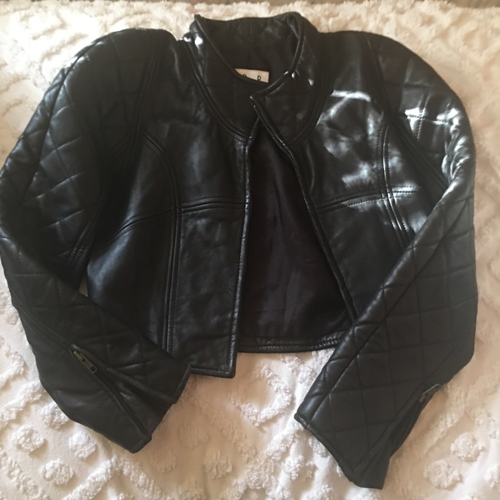 Leather Moto style black jacket